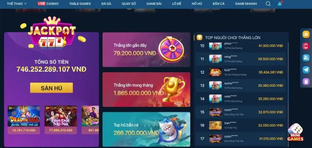 Trò chơi Slot Game và Nổ Hũ